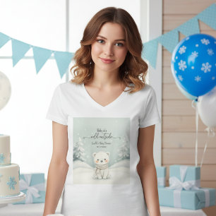 Koud Buiten Winter Geslacht Neutrale Baby Shower T-shirt
