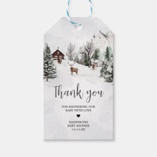 Koud Buiten Winter Wonderland Favor Tags Cadeaulabel