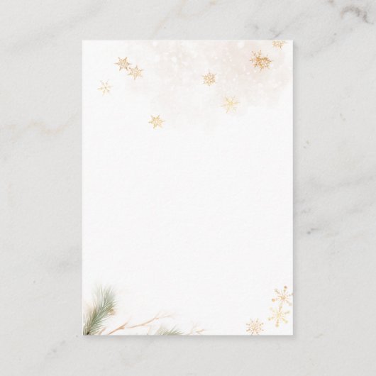 Koud Buiten Woodland Beer Winter Baby Boeken Informatiekaartje (Achterkant)