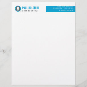 KOUD DENTIST LETTERHEAD : modern tandenblauw Briefhoofd Sjabloon