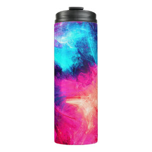 Koud, multicolor, prachtig futuristisch patroon. A Thermosbeker
