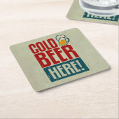 Koudbier Vierkante Kartonnen Onderzetter (Schuin)