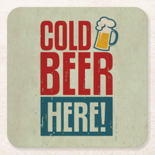 Koudbier Vierkante Kartonnen Onderzetter