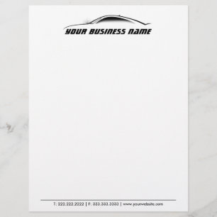 Koude auto-contour Auto Repair Business Letterhead Gepersonaliseerd Briefhoofd