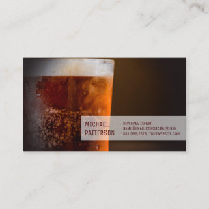 Koude beker bier Restaurateur Visitekaartje
