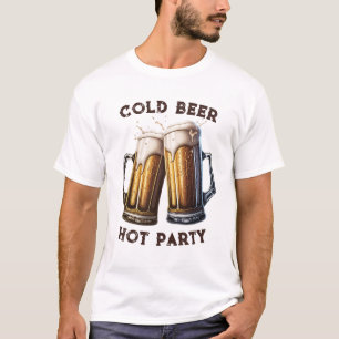 Koude bier Hot Party - Perfecte combinatie met twe T-shirt