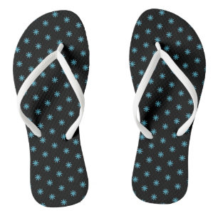 Koude Blauwe Sneeuw Vallen Teenslippers