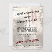 Koude, bloederige, enge Halloween uitnodiging (Achterkant)