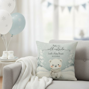 Koude Buiten Winter Geslachtsneutrale Baby Shower Kussen