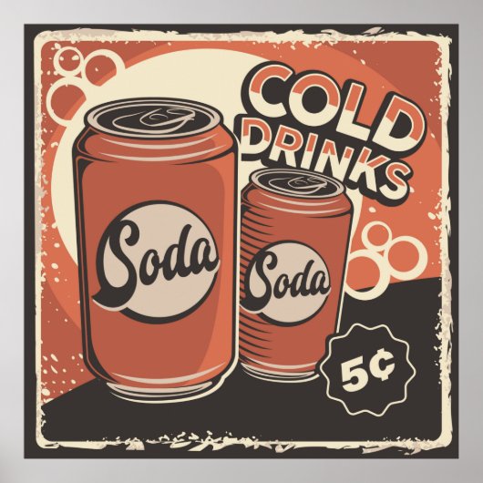 koude drinken poster (Voorkant)