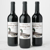 Koude Eend in Witte Sneeuw Mousserende Wijn Label Wijn Etiket (Flessen)