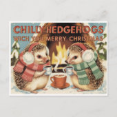 Koude egel Kerstmis Briefkaart (Voorkant)