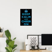 Koude KEEP KALM EN CHEER OP Posters (Thuiskantoor)