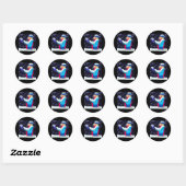 Koude Kerstzanger Ronde Sticker (Vel)