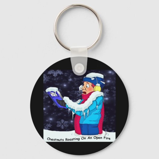 Koude Kerstzanger Sleutelhanger (Voorkant)