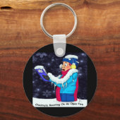 Koude Kerstzanger Sleutelhanger (Voorkant)