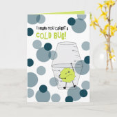 Koude krijgen goed gevangen bug in Medicijnbekers Kaart (Gele Bloem)