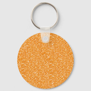 Koude levendige neon heldere oranje nevel glitter sleutelhanger