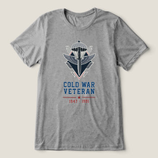 Koude Oorlog Airborne Veteraan Commando Dagger Tri-Blend Shirt