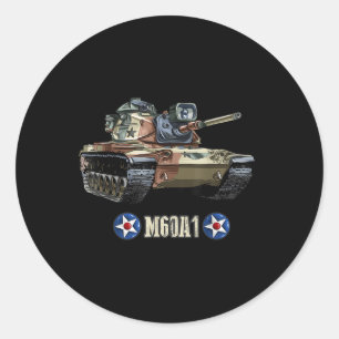 Koude Oorlog Amerikaanse M60a1 zware tank Ronde Sticker