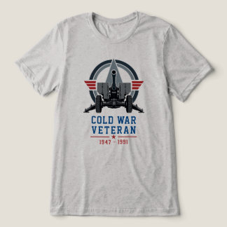 Koude Oorlog Artillerie Veteraan Militaire Kanon Tri-Blend Shirt