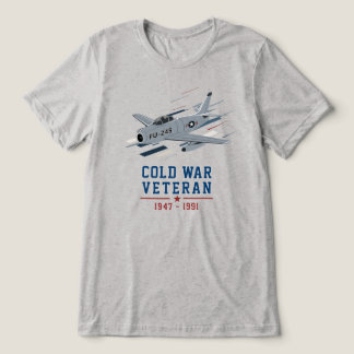 Koude Oorlog FU-245 Sabre Gevechtsvliegtuig Vetera Tri-Blend Shirt