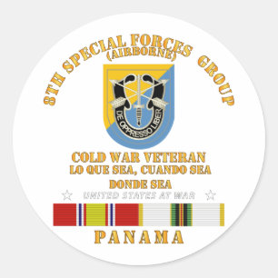 Koude Oorlog veteraan - 8e Special Forces Groep -  Ronde Sticker