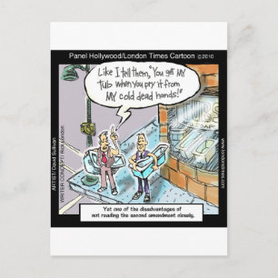 Koude Schone Handen Met Vuurwapens Grappige Cadeau Briefkaart