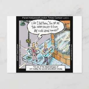 Koude schone handen W/Pistolen Funny Gifts & T - s Briefkaart