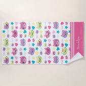 Koude vaat met brillenglazen, roze strandlaken (Voorkant)