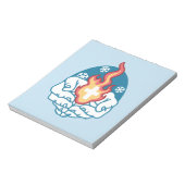 Koude verandering, het vuur van het geloof - Motiv Notitieblok (Gedraaid)