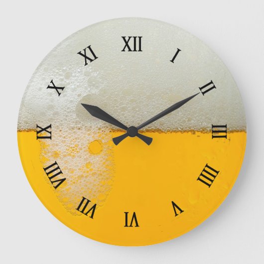 Koude verse bier grote klok (Voorkant)