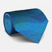 Koude vlam coole, blauwe, moderne abstracte kunst stropdas (Opgerold)