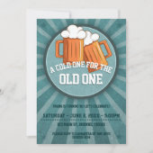 Koude voor de oude een bier verjaardagsfeestje kaart (Voorkant)