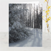 Koude vroege winterochtend blanco Kaart (Gele Bloem)