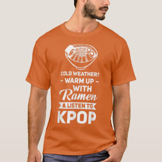 Koude weermannen en luisteren naar kpop-kpop-koek t-shirt