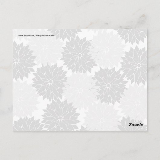 Koude zwarte en grijze bloesem briefkaart (Achterkant)