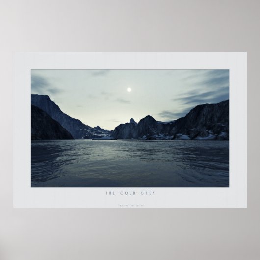 koudgrijs poster (Voorkant)