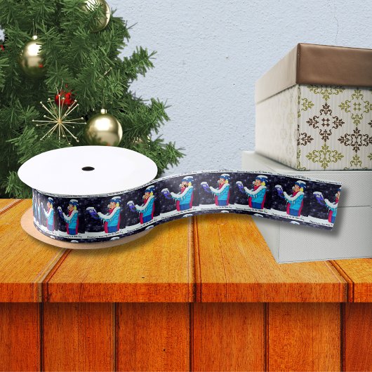 Koudkerst, 1,5-inch breedband in kerstCaroler Lint