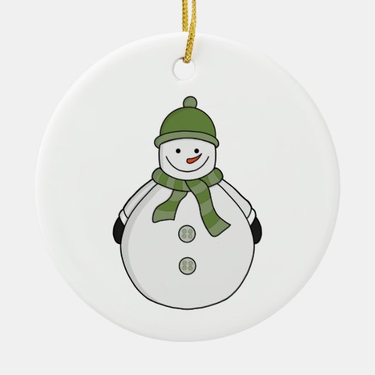 Koudsneeuwman Keramisch Ornament (Voorkant)