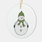 Koudsneeuwman Keramisch Ornament (Links)