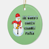 Koudste Clarinet Player Snowman Keramisch Ornament (Links)