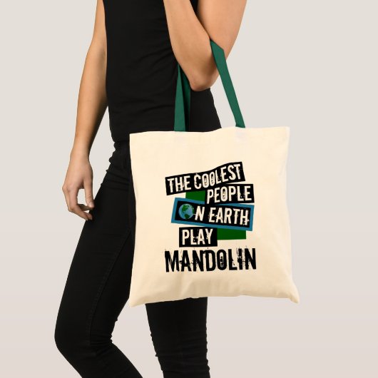 Koudste mensen op aarde Mandolin spelen Tote Bag (Voorkant (product))