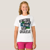 Koudste mensen op aarde spelen Ukulele T-shirt (Voorkant volledig)