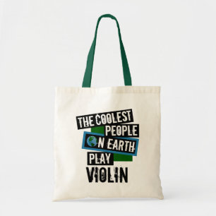 Koudste mensen op aarde spelen viool tote bag