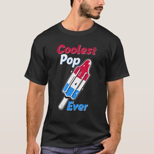 Koudste Pop ooit Popsicle Funny Retro Bomb Fathers T-shirt (Voorkant)
