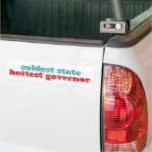 Koudste staat, snelste gouverneur Bumpersticker (Op Truck)