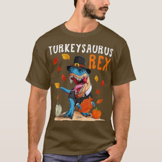 Koudste Turkije Trex Dinosaur Happy Thanksgiving B T-shirt