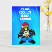 Koudste vader rond Wenskaart Kaart (Gele Bloem)