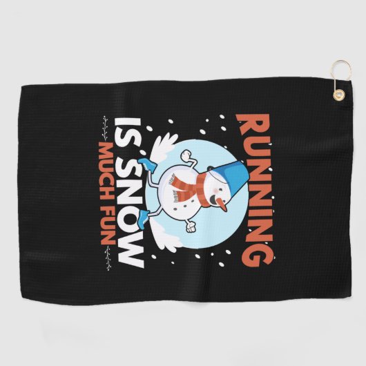 Koudweerloopbaan - Sneeuwvun Golfhanddoek (Horizontaal)